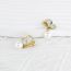 Fashion Gold Alloy Diamond Butterfly Pearl Earrings