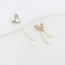 Fashion Gold Alloy Diamond Love Pearl Earrings