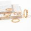 Fashion Gold Alloy Diamond Love Ring Set