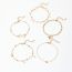 Fashion Gold Metal Butterfly Five-pointed Star Anklet Set