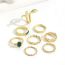 Fashion Silver Alloy Diamond Geometric Ring Set