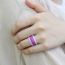 Fashion 10 Color Sets Silicone Narrow Diamond Ring Set