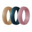 Fashion Tricolor Group 4 Tree Pattern Silicone Ring Set