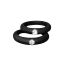 Fashion Dark Gray Silicone Diamond Round Ring