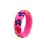 Fashion Rose Red Silicone Printed Round Ring