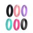 Fashion 6 Color Sets Silicone Round Ring Set