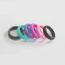 Fashion 6 Color Sets Silicone Round Ring Set