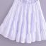 Fashion White Woven Halter Neck Strappy Knee-length Skirt