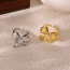 Fashion Gold Copper Bow Adjustable Ring
