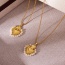 Fashion Golden 2 Copper Pearl Irregular Love Pendant Bead Necklace