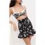 Fashion Green Polyester Printed Three-piece Swimsuit Set