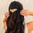 Fashion Gold Alloy Geometric Pleated Hair Clip