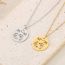 Fashion Gold Necklace + Earrings Stainless Steel Hollow Anklet Necklace And Earrings Set