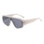 Fashion Jelly Gray Slices Pc One-piece Sunglasses