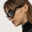 Fashion Coffee Gold Mercury Notched Irregular Sunglasses