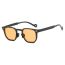 Fashion Bright Black And Gray Film Rice Nail Polygon Sunglasses