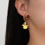 Fashion Golden Snowflake Ear Hooks Stainless Steel Snowflake Earrings