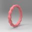 Fashion 3 Color Group 1 Wave Pattern Silicone Ring Set