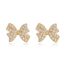 Fashion 7# Copper Inlaid Zirconium Butterfly Earrings