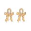Fashion 7# Copper Inlaid Zirconium Butterfly Earrings