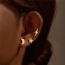 Fashion Set Of 3 Platinum #2 Silver Diamond Geometric Earring Set