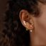 Fashion Set Of 3-gold #10 Silver And Diamond Geometric Earrings Set
