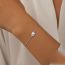 Fashion White Gold Silver Diamond Drop Bracelet