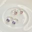 Fashion One Pink Square Diamond Earring--white Gold Copper Diamond Square Earrings (single)