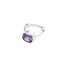Fashion One Purple Square Diamond Earring - White Gold Copper Diamond Square Earrings (single)