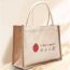 Fashion Strawberry Style 33*24*12cm Canvas Large Capacity Printed Handbag