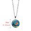 Fashion 5# Alloy Printed Round Necklace