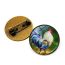 Fashion Ancient Bronze 3 Alloy Printed Round Brooch