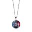 Fashion 10# Alloy Printed Round Necklace