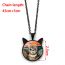 Fashion Silver 5 Alloy Printed Round Necklace