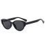 Fashion Black Frame White Film Ac Cat Eye Sunglasses