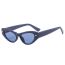 Fashion Blue Frame Blue Film Cat Eye Rice Stud Sunglasses
