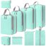 Fashion Compressed Four-piece Set [lake Blue] Polyester Large Capacity Storage Bag Set