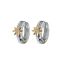Fashion Gold Silver Copper Contrast Star Earrings