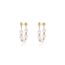 Fashion Cat's Eye Stone (real Gold Electroplating To Maintain Color) Cat Eye Beaded Hoop Earrings