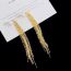 Fashion Pearl Tassel (real Gold Plating To Maintain Color) Gold-plated Copper Geometric Tassel Earrings