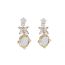 Fashion Natural Shells (real Gold Plating To Preserve Color) Copper Inlaid Zirconium Butterfly Oval Earrings