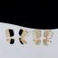 Fashion White (real Gold Plating To Maintain Color) Copper Inlaid Zirconium Square Stud Earrings