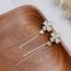 Fashion Flash Diamond Tassel (color Guaranteed For Real Gold Orders) Copper Inlaid Zirconium Claw Chain Four-leaf Flower Earrings