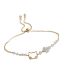 Fashion Cat Shells (real Gold Plating To Preserve Color) Copper Diamond Shell Cat Bracelet