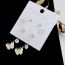 Fashion Butterfly (real Gold Plating Color Preservation) Copper Inlaid Zirconium Butterfly Earring Set