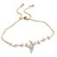 Fashion Silver (real Gold Plating To Preserve Color) Copper Inlaid Zirconium Star And Moon Bracelet