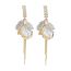 Fashion Petal Tassels (real Gold Plating To Preserve Color) Copper Inlaid Zirconium Petal Earrings