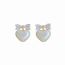 Fashion Bow Tie Pearls (real Gold Plating To Preserve Color) Copper Inlaid Zirconium Bow Love Earrings