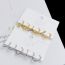 Fashion Silver (real Gold Plating To Preserve Color) Copper Geometric Earring Set