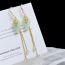 Fashion Leaf Tassel Copper Leaf Chrysoprase Earrings
